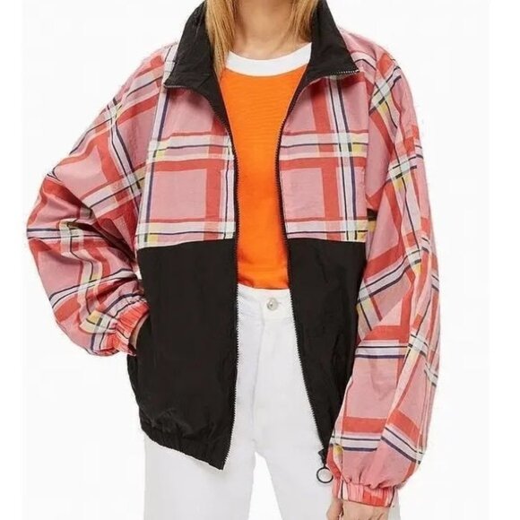 Topshop Checked Windbreaker Jacket - Picture 1 of 7